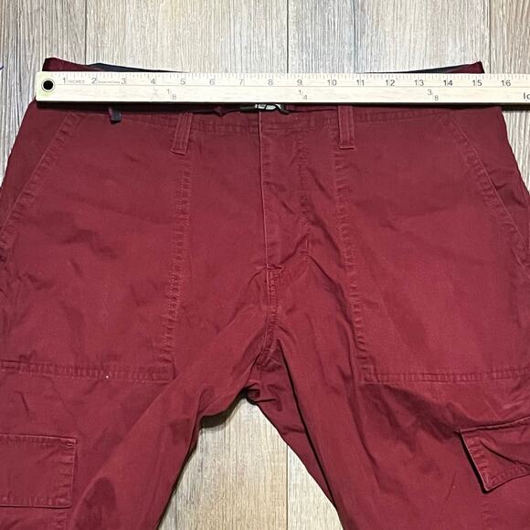 Vtg Abercrombie Fitch Convertible Cargo Pants Womens 6 Low Rise Red Flare 90s - Picture 10 of 11